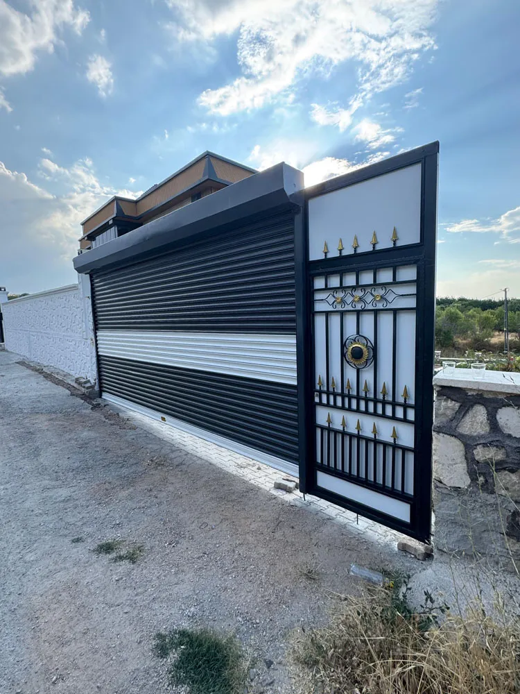 Villa girişlerine uygun uzaktan kumandalı kepenk